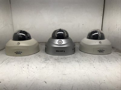 Lot of 3 Vivotek 2MP Fixed Dome Network Security Camera Model FD8161, FD8162