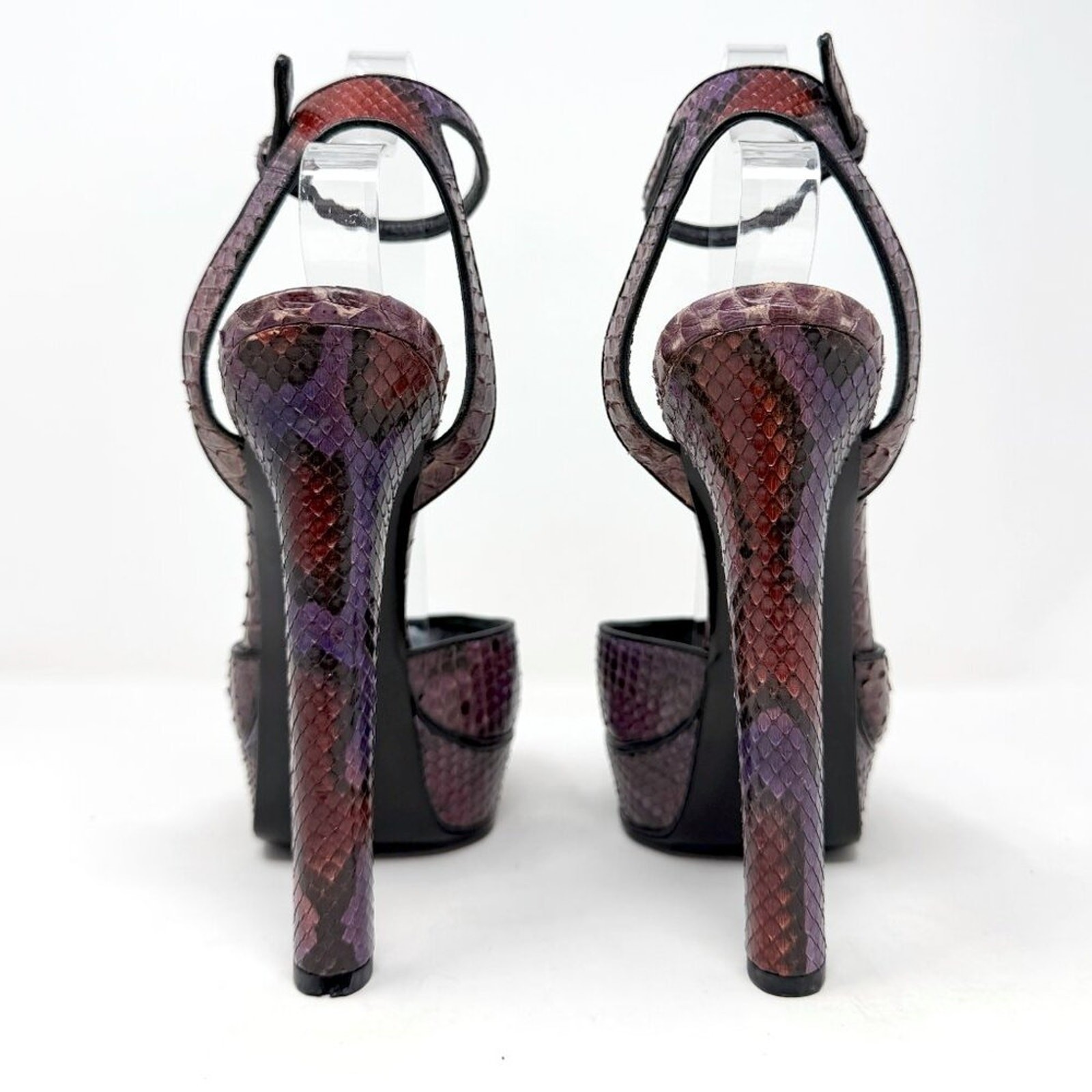 Retro Gucci Platform Heels Purple Python Size 38 … - image 6