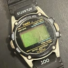 Z16 Vintage Timex Atlantis 100 Men Sports Quartz Digital 40mm Watch Parts Repair