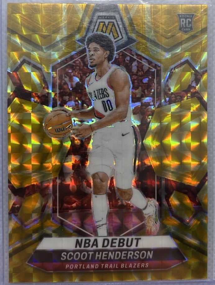 2023-24 Panini Mosaic - NBA Debut Scoot Henderson #255 Reactive Yellow (RC)