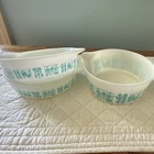 PYREX Butterprint Milk Glass Cinderella 2- 471 1 pint. 472 1 1/2 pint