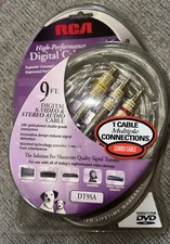 RCA High-Performance Digital Video Audio Cable DT9SA 9ft 24k Gold-Plated Studio