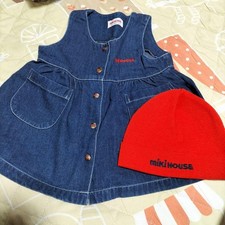 Mikihouse Jumper Skirt and Hat Set