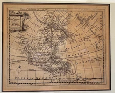 An Accurate Map of North America E. Bowen Geog to His Majesty Framed