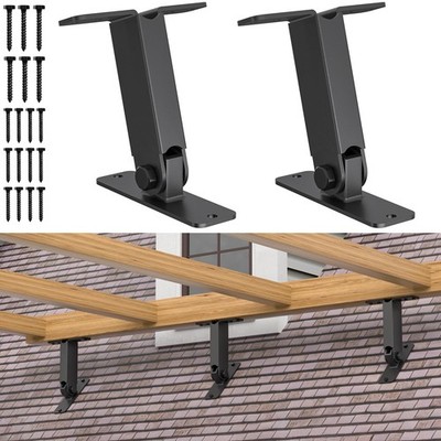 FMhotu Heavy Duty Roof Riser Brackets Kit,Adjustable Angle Pergola Brackets,B...