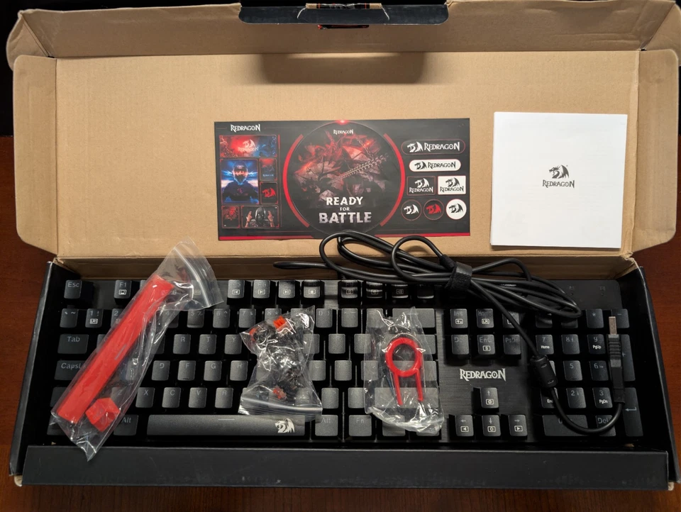 Redragon Sindri Mechanical Gaming Keyboard RGB Lights Dust Proof Red Keys - Image 3 of 4