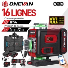 Niveau Laser Chantier Autonivelant 360° Lazer Niveaux  +2 piles Support Rotatif