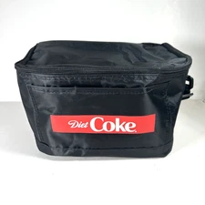 Diet Coke Insulated Cooler Bag with Strap Black 9x6x6 *Clean*