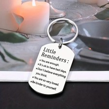 High-grade stainless steel keychain, keychain with engraved stamping