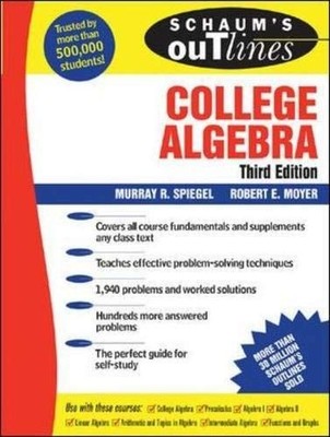 Schaums Outline of College Al - VERY GOOD