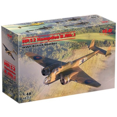 ICM HP.52 Hampden B.Mk.I WWII British Bomber Flugzeug Modellbausatz 1:48