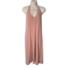 J. Crew Halter Tie Slip Style Midi Dress Nude Pink Size S Minimalist Neutral