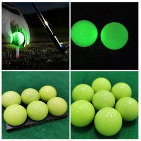  Juego de 3 pelotas de golf luminosas bola fluorescente pelotas de golf nocturno