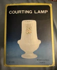 Vintage Fairy lamp MINT Westmoreland satin glass w/ Candle w/Boxed 31-123