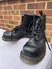 Vintage Industrial Doc Martins Airwair Leather Shoes UK9 Made In England