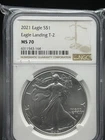 2021 American Silver Eagle Dollar - Eagle Landing T-2 (MS 70)
