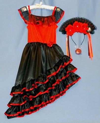 Spanish Flamenco Costume dress girls 12 