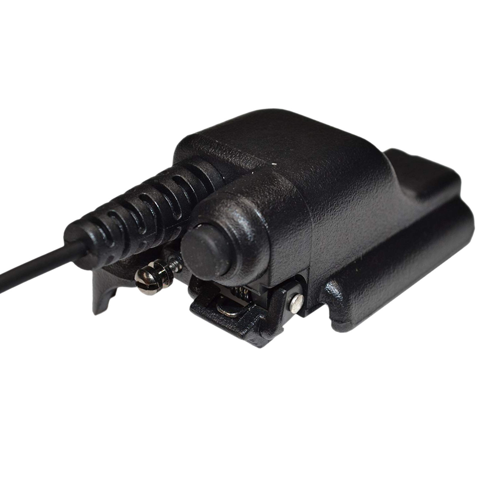 HYS Überwachungs-Headset Mit Akustikschlauch Für Motorola Funkgeräte – Transparent, Niedriges Profil, Mit PTT (XPR3300, XPR3500 U.a.)