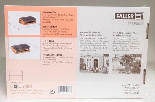 Faller 130547, 45tlg. Bausatz: Viehunterstand, Epoche V, H0, NEU&OVP - Picture 3 of 3