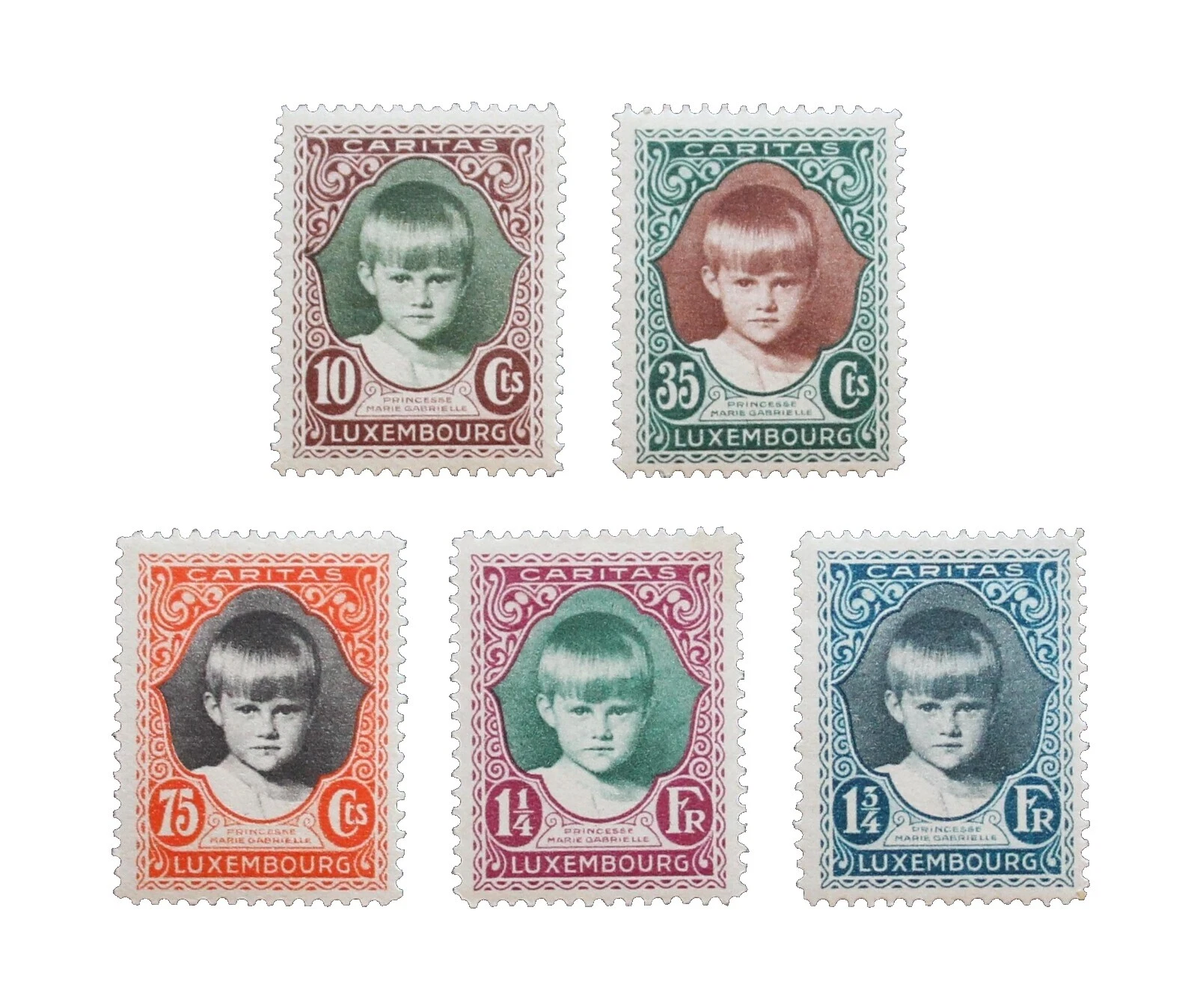 Pre-Decimal Semi-Postal Luxembourg Stamps