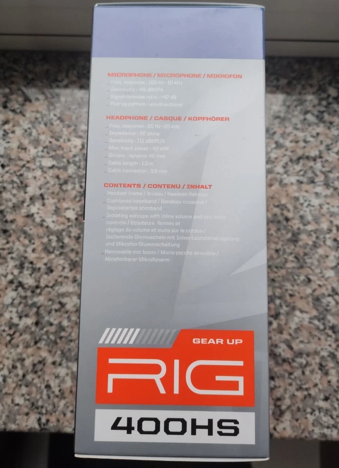 NACON CUFFIA RIG 400HS PS4/PS5/PC GAMING HEADSET NUOVO ULTRALEGGERO JACK 3.5mm - Immagine 3 di 4