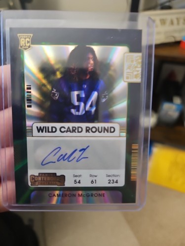 2021 Cameron McGrone Contenders Wild Card Round Auto Variation No. 224 - Picture 3 of 6