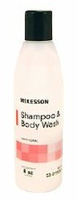 McKesson Rinse-Free Shampoo and Body Wash, 8 oz., Light Floral Scent, 6 Pack