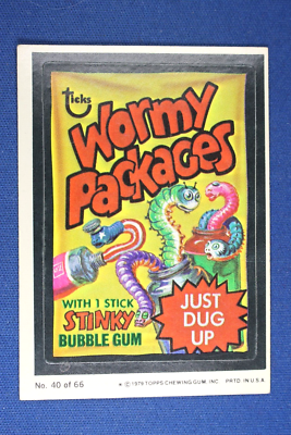 1979 Topps - Wacky Packages Series 1 - Puzzle Back - #40 Wormy