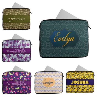Personalisierte beliebige Namen gemustertes Design Laptop Hülle Tablet Tasche 275