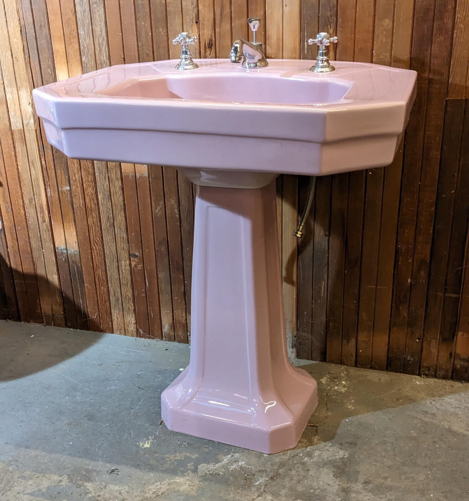 1931 Vintage RosePink Eljer Toilet and Pedestal Sink Matching Set eBay