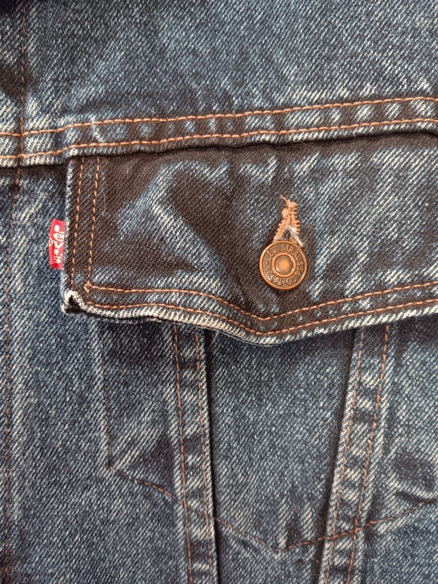 Vtg Levis Trucker Type 3 Denim Jacket Sz M USA Dark Blue Vtg Levis Trucker Type 3 Denim Jacket Sz M USA Dark Blue