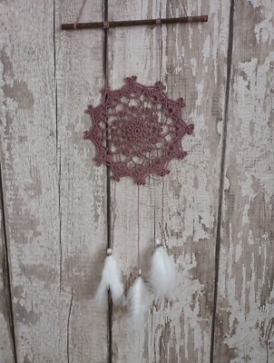 Makramee TRAUMFÄNGER Wandbehang Boho Deko Handarbeit Kinderzimmer Schlafzimmer 