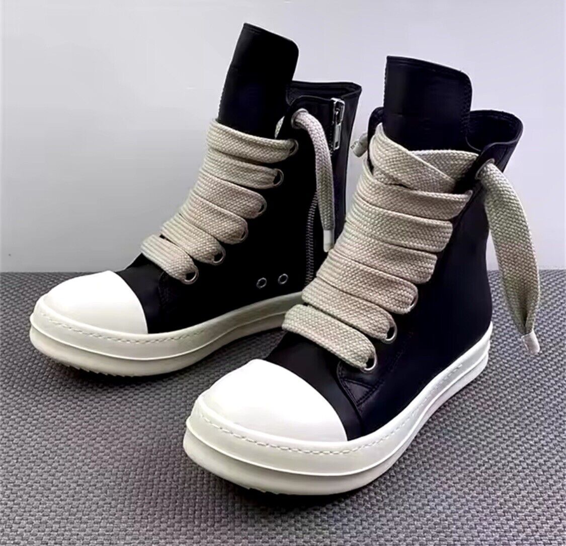 Size 7 Rick Owens Porterville High Top Jumbo Laces Shoes | eBay Size 7 Rick Owens Porterville High Top Jumbo Laces Shoes | eBay