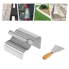 Landscape Curb Trowel Stainless Steel Concrete Curbing Trowel with Putty Knife