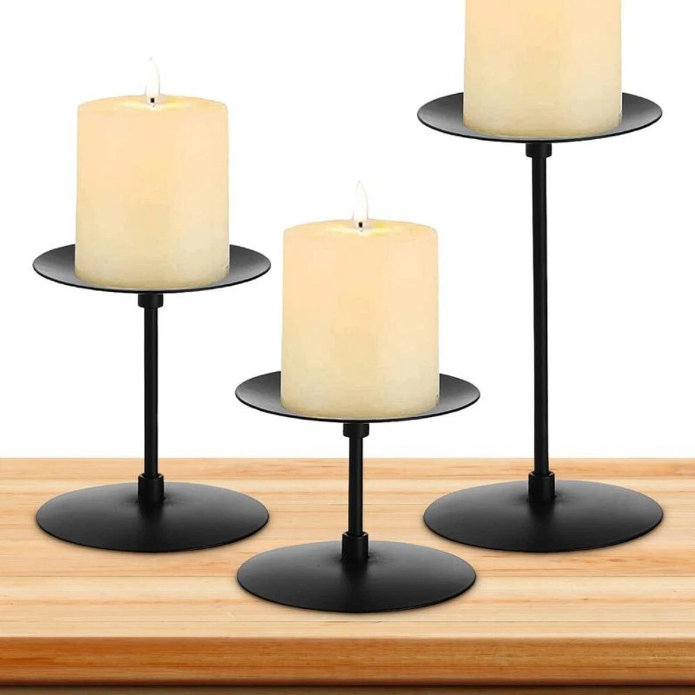 Black metal outlet tea light holders