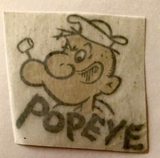 Original Vintage Popeye The Sailor Man Cartoon Mini Iron On Transfer TV Show