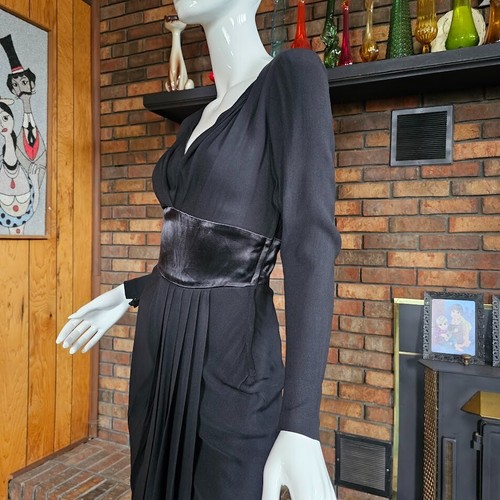 Vtg 40s Bias Cut Old Hollywood Glamour New York Creation Evening Gown Dress S - Picture 6 of 10