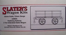 Slaters 16W04 Ffestiniog 2 Ton Unbraked Slate Wagon Kit 16mm Scale 32mm Gauge T4