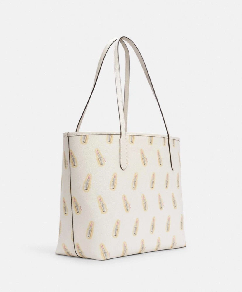 BORSA DONNA COACH STAMPATA CON STAMPA ROSSETTO NUOVA CON ETICHETTE BORSA BORSETTE AUTENTICA