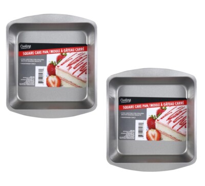 Cooking Concepts Square Tin Cake Pans, 8 in/Lot of 2