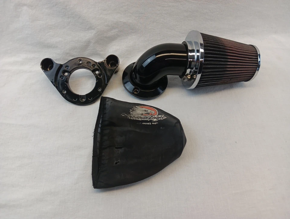 ENTRADA FILTRO DE AIRE HARLEY DAVIDSON SCREAMIN EAGLE CON CALCETÍN DE LLUVIA ROTO 29000076 Foto 3 de 4