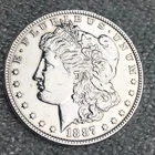 1887-P Morgan Silver Dollar Absolutely Super FineDetail 7 Tell Feathers 238