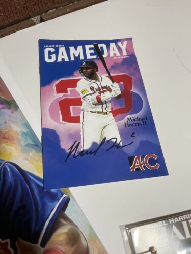 Atlanta Braves Chain Michael Harris II Cloud 2024 SGA 5/15/24 W/ GAMEDAY&POSTER - Picture 3 of 4
