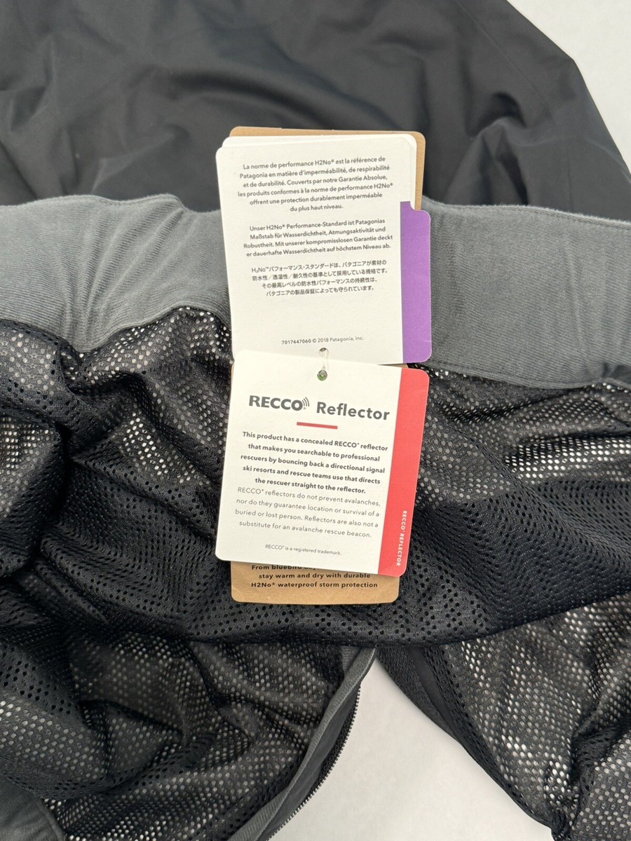 Patagonia Snowshot Pants H2No Recco Men's XXL Black Patagonia Snowshot Pants H2No Recco Men's XXL Black
