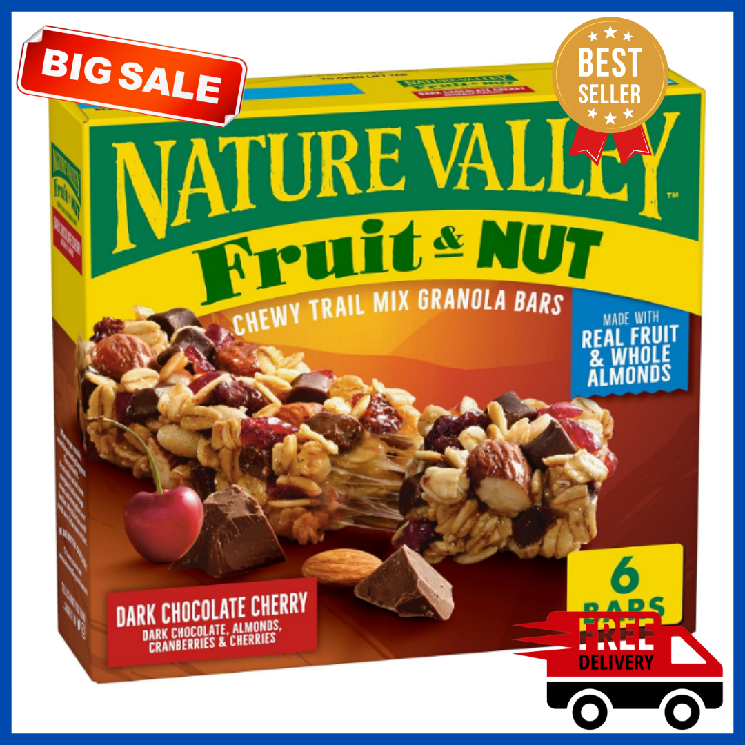 Nature Valley Fruit and Nut Granola Bars Dark Chocolate Cherry 6 ct eBay