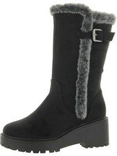 DV By Dolce Vita Boots Girls US 2 Black Round Toe Faux Suede Knee-High ZPO3408
