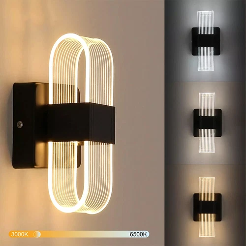 2X 12W Modern LED Wall Light Up Down Wall Lamp Dimmable Indoor Lighting Fixture - Picture 2 of 13
