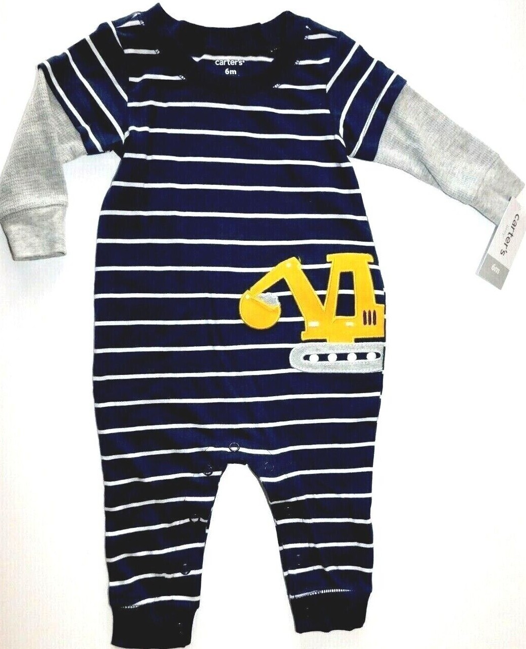 ROMPER/COVERALL 1 PC --CARTER'S-- Baby Boy  Long Sleeve--SIZE 6 Months--NEW-image