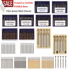 10-100Pcs Dental Carbide Burs for High Speed Handpiece Round Cone Bur Diamond FG