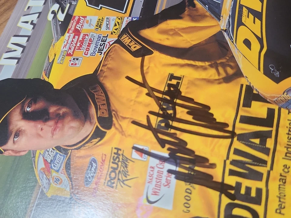✅️Póster 8x11 firmado por DEWALT Matt Kenseth 2001 Foto 3 de 4